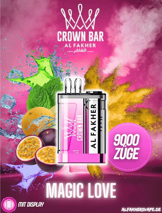 Al Fakher Vape - 9K Vape - Crown Bar - Al Fakher Crown Bar 8000 - Magic Love