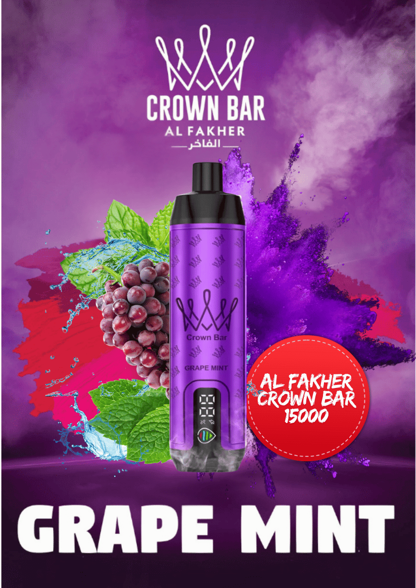 Al Fakher Vape - Grape Mint - Al Fakher Crown Bar 15000 - Al Fakher