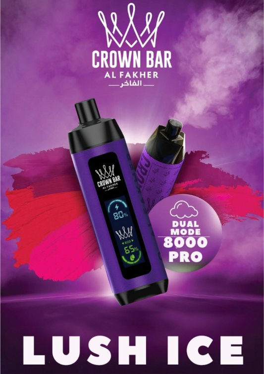 Al Fakher Vape 8000 - Lush Ice - Al Fakher Crown Bar 8000 - Al Fakher Vape