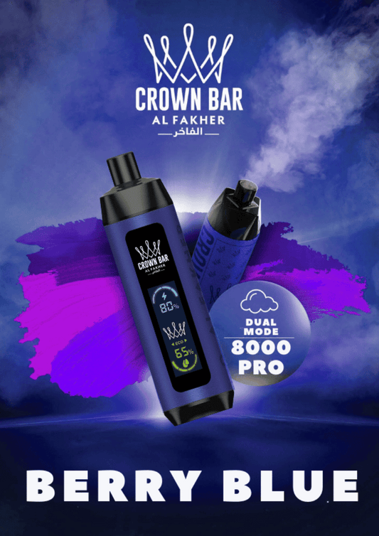 Al Fakher Vape 8000 - Berry Blue - Al Fakher Crown Bar 8000 - Al Fakher Vape