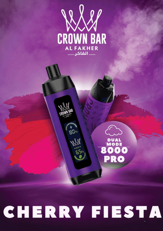 Al Fakher Vape 8000 - Cherry Fiesta - Al Fakher Crown Bar 8000 - Al Fakher Vape