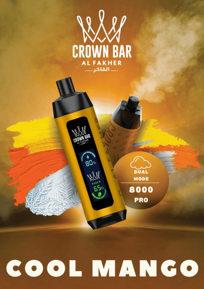 Al Fakher Vape 8000 - Cool Mango - Al Fakher Crown Bar 8000 - Al Fakher Vape