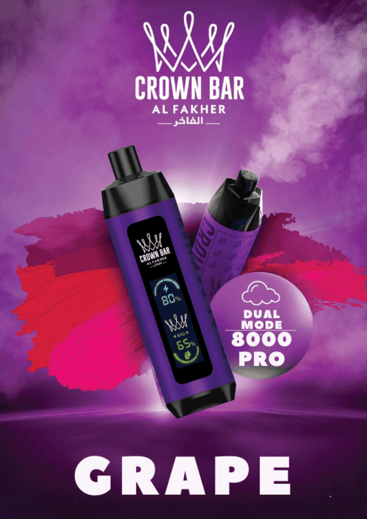 Al Fakher Vape 8000 - Grape - Al Fakher Crown Bar 8000 - Al Fakher Vape