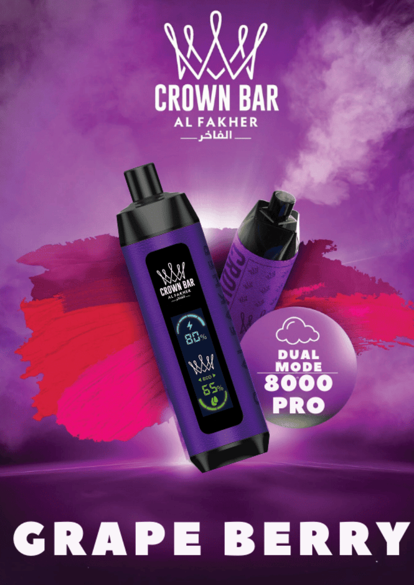 Al Fakher Vape 8000 - Grape Berry - Al Fakher Crown Bar 8000 - Al Fakher Vape