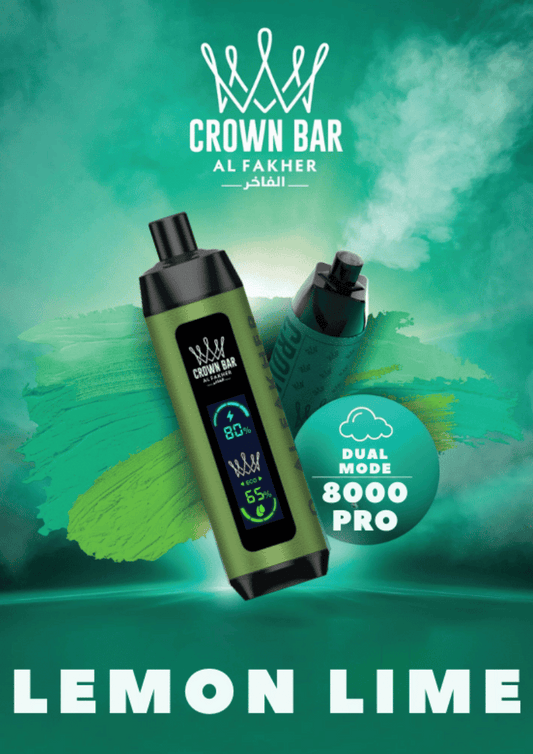 Al Fakher Vape 8000 - Lemon Lime - Al Fakher Crown Bar 8000 - Al Fakher Vape