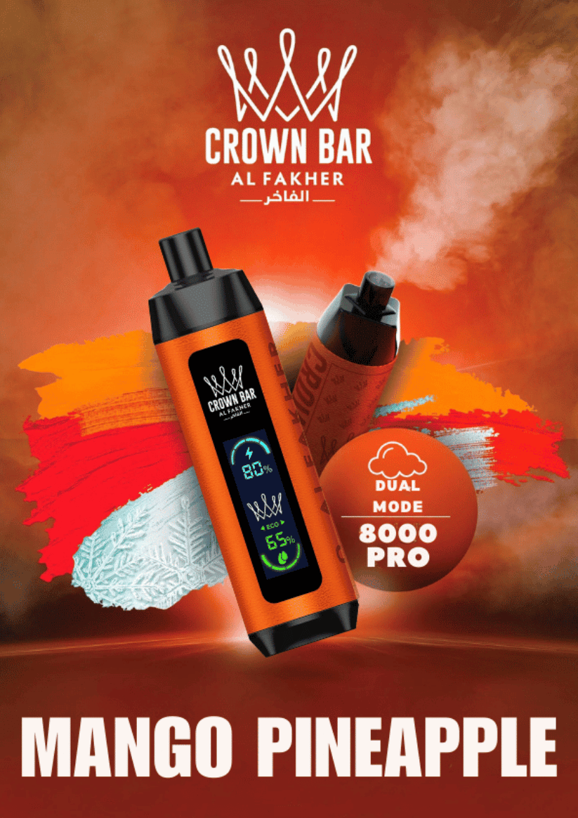 Al Fakher Vape 8000 - Mango Pineapple - Al Fakher Crown Bar 8000 - Al Fakher Vape