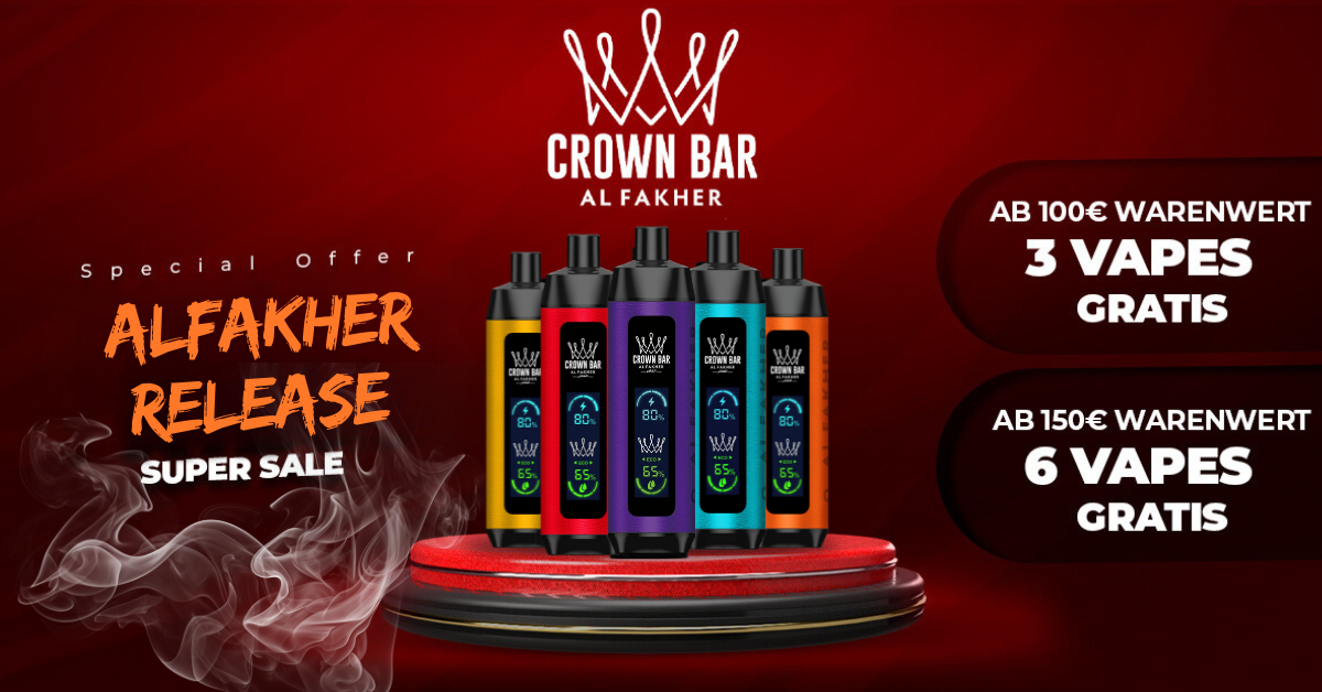 Al Fakher Vape - Al Fakher Crown Bar 8000 - Al Fakher Vape 8000 - Banner